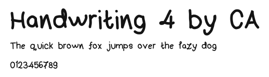 Handwriting 4 by CA Preview