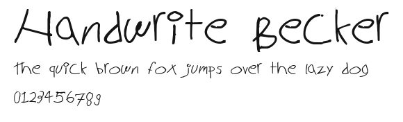 Handwrite Becker Preview