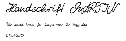 Handschrift MARTIN Preview