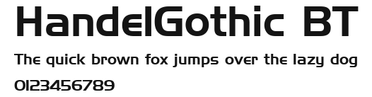 HandelGothic BT Preview