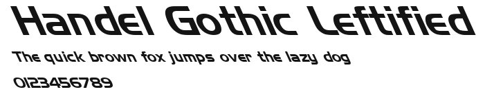 Handel Gothic Leftified Preview