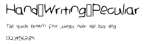 Hand_Writing_Peculiar Preview