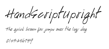 HandScriptUpright Preview