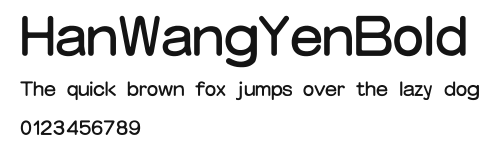 HanWangYenBold Preview