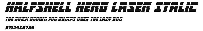 Halfshell Hero Laser Italic.ttf