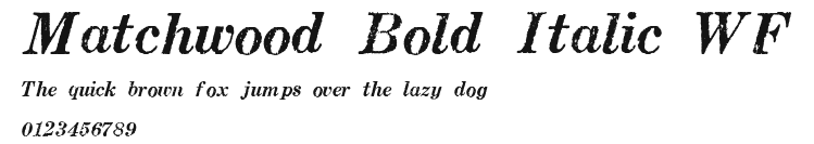 Matchwood Bold Italic WF.ttf