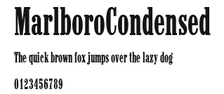MarlboroCondensed Preview