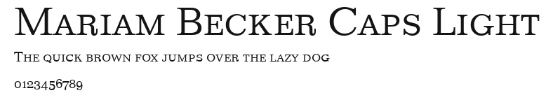 Mariam Becker Caps Light.ttf