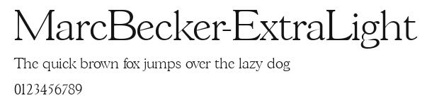 MarcBecker-ExtraLight Preview