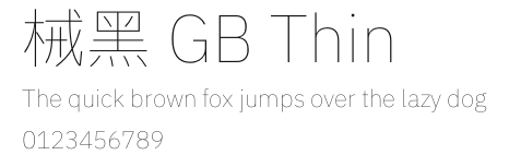 械黑 GB Thin.otf