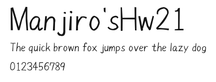 Manjiro'sHw21.ttf