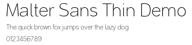 Malter Sans Thin Demo.otf