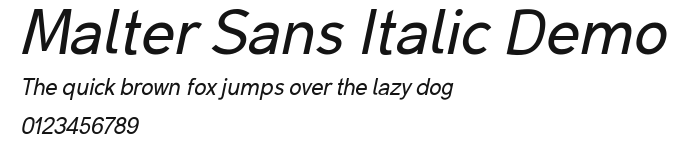 Malter Sans Italic Demo.otf