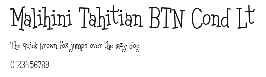 Malihini Tahitian BTN Cond Lt.ttf