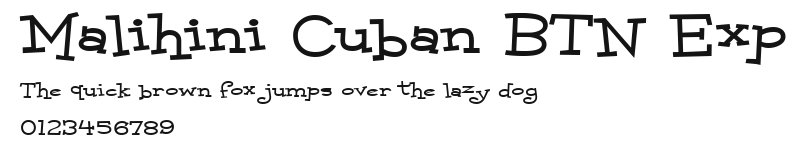 Malihini Cuban BTN Exp.ttf