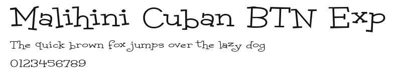 Malihini Cuban BTN Exp.ttf