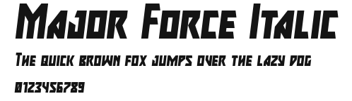 Major Force Italic Preview