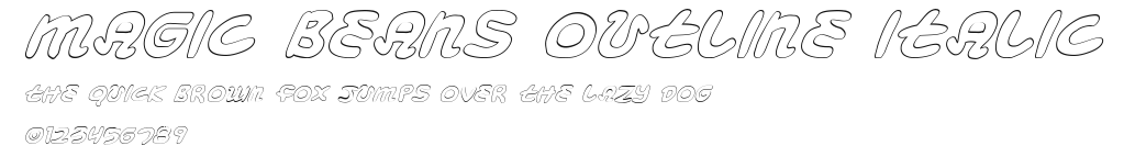 Magic Beans Outline Italic Preview