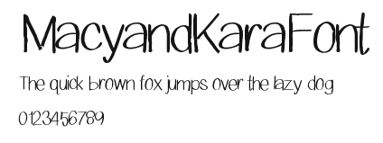 MacyandKaraFont Preview