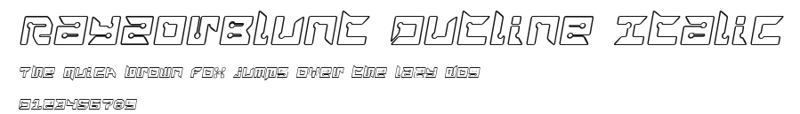 RayzorBlunt Outline Italic Preview