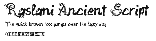 Raslani Ancient Script Preview