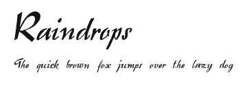 Raindrops.otf
