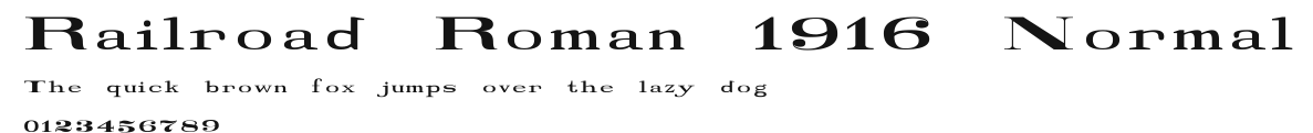 Railroad Roman 1916 Normal Preview