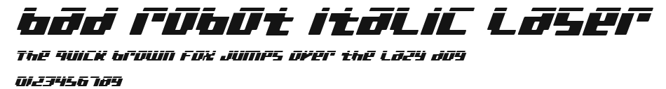 bad robot italic laser.ttf