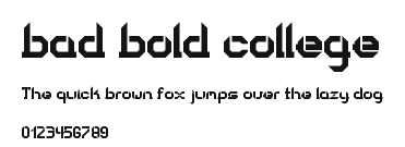 bad bold college.ttf