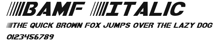 Bamf Italic Preview