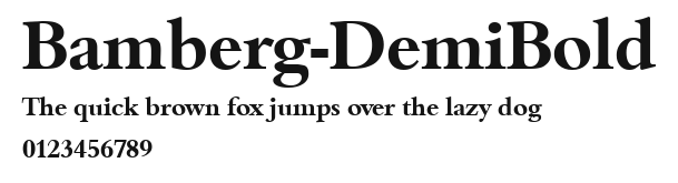 Bamberg-DemiBold Preview