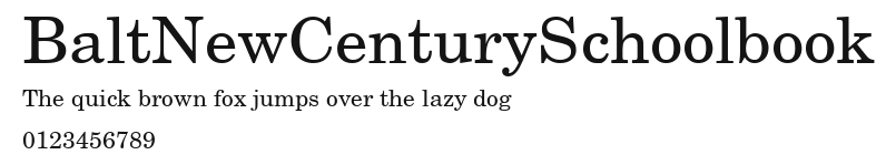 BaltNewCenturySchoolbook Preview