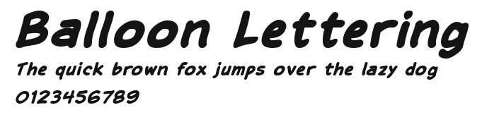 Balloon Lettering Preview