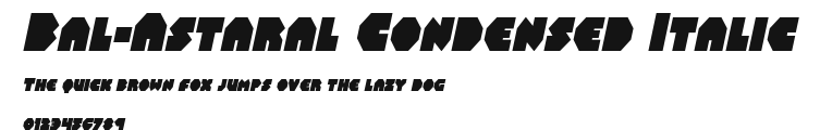 Bal-Astaral Condensed Italic Preview