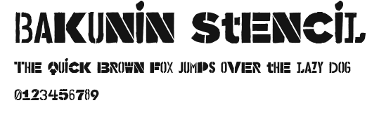 Bakunin Stencil Preview