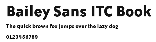 Bailey Sans ITC Book Preview