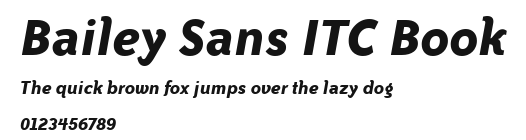 Bailey Sans ITC Book Preview
