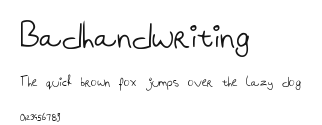Badhandwriting Preview
