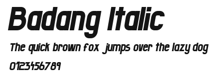 Badang Italic Preview