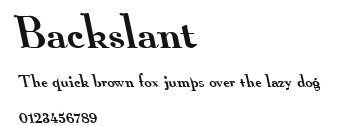 Backslant Preview