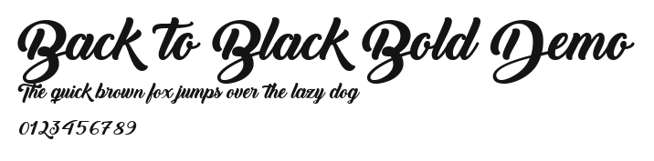 Back to Black Bold Demo Preview