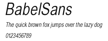 BabelSans Preview