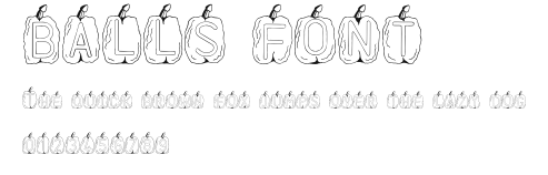 BALLS FONT Preview