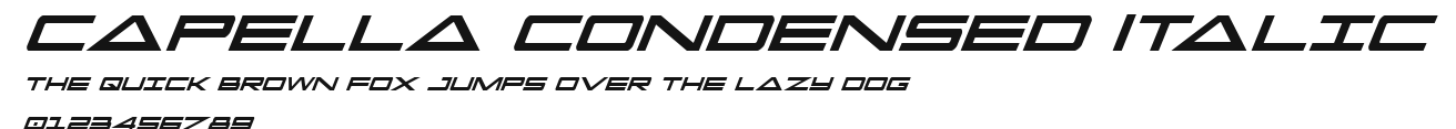 Capella Condensed Italic Preview