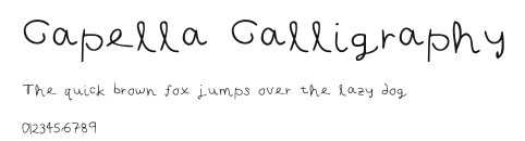 Capella Calligraphy Preview