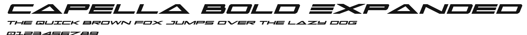Capella Bold Expanded Preview