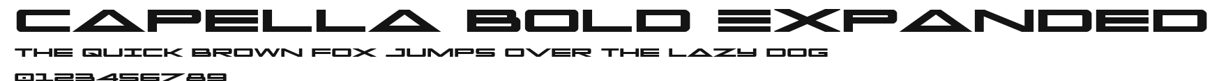 Capella Bold Expanded Preview