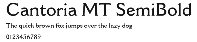 Cantoria MT SemiBold Preview