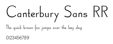 Canterbury Sans RR Preview
