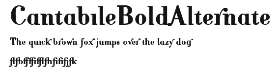 CantabileBoldAlternate Preview